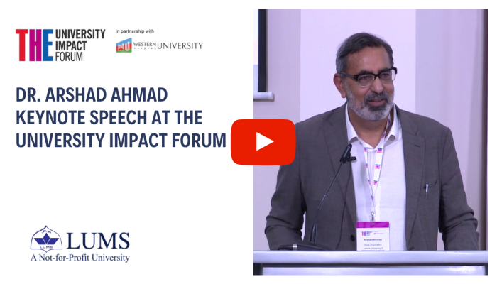 Dr. Arshad Ahmad keynote speech at THE University Forum
